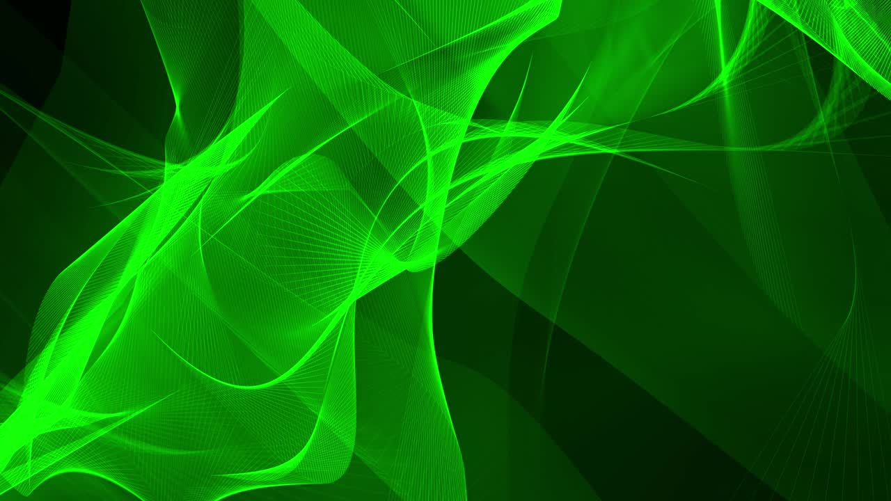 Sømløs loop digital grøn netbølgebevægelse abstrakt baggrund. 4K 3D-gengivelse af cyberteknologi, digitalt flydende kreativt trådnet og sci-fi kunstlinjebånd som baggrund