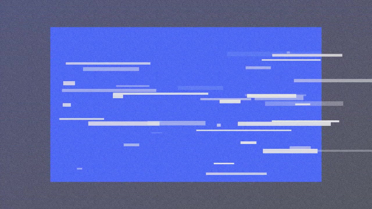 Abstract Digital Glitch Effect with Moving Horizontal Lines