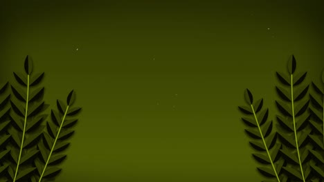 2d dibujos animados dejar rama tallo animación balancearse en el viento con el horizonte estrellado nocturno gradiente fondo naturaleza gráficos de movimiento efecto visual amarillo