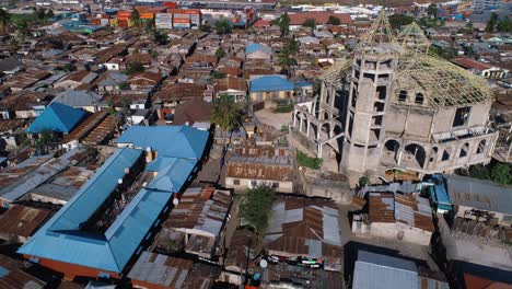 vista aérea de la zona residencial rural en la ciudad de dar es salaam