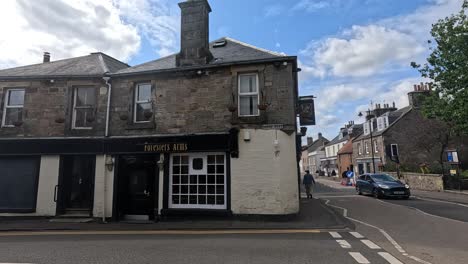 a quiet street scene in aberdour, fife