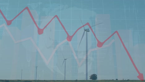 animation of data processing over wind turbines