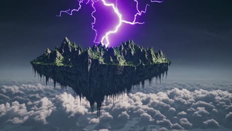 floating island in a storm