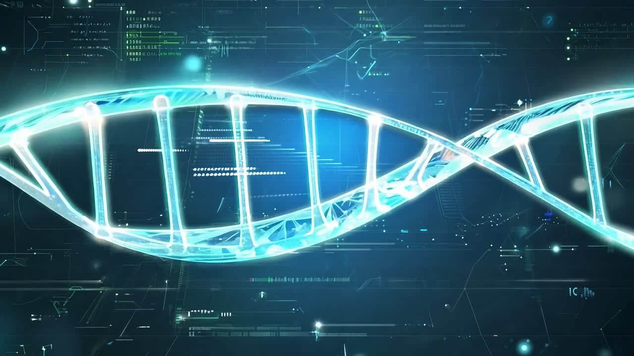 반이는 dna 이중 나선 - 디지털 아트