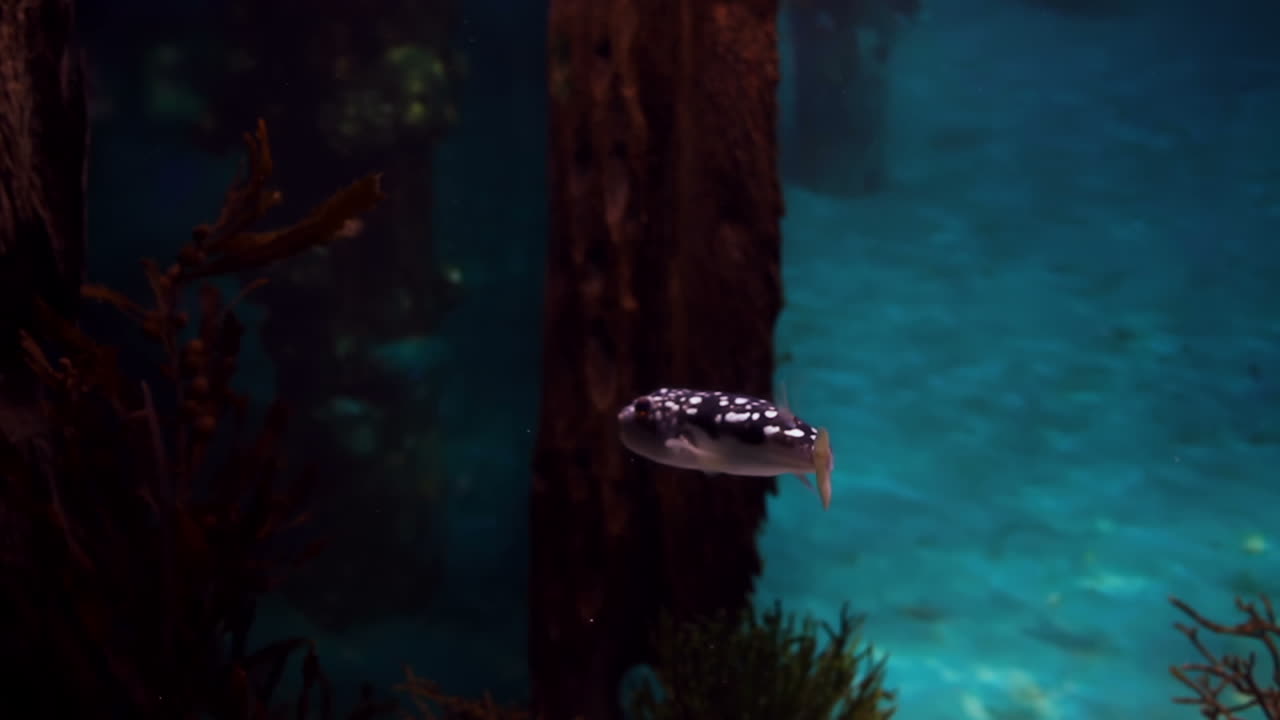 peces nadando en un tanque