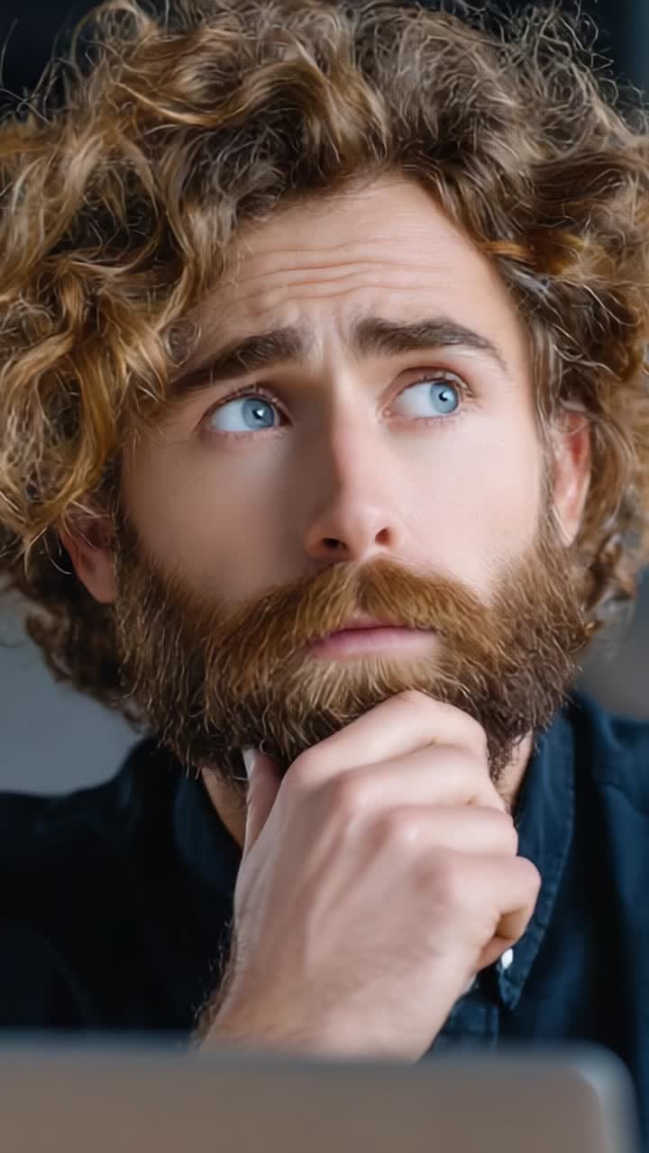 A Man in Thought: Captivating Expressions from Contemplation to Inner Peace Captured in Two Pensive Frames