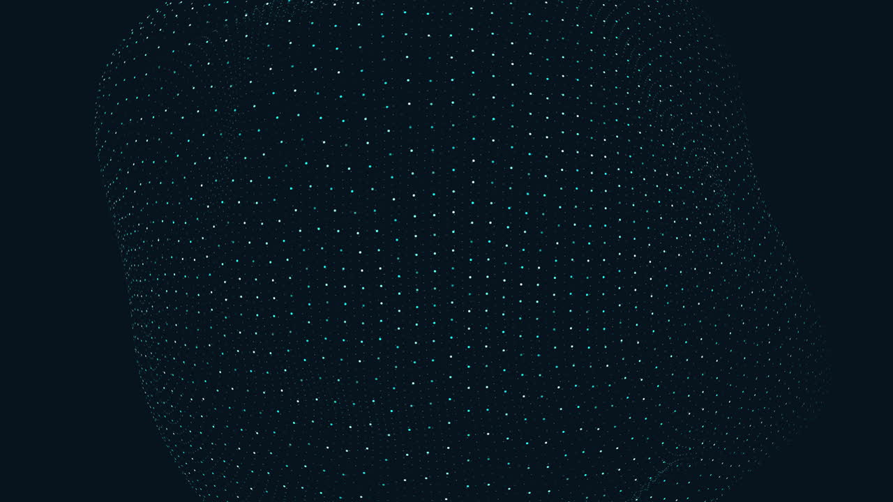 Motion dots in abstract shape in black space