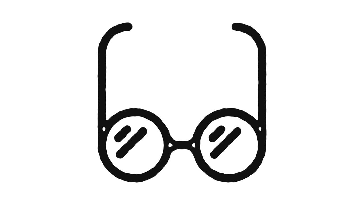 Eyewear Icon Animation Footage & Alpha Channel