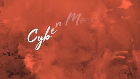 Cyber-Monday-with-orange-watercolor-brush-on-gradient