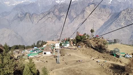 A cable car in the mountains. india