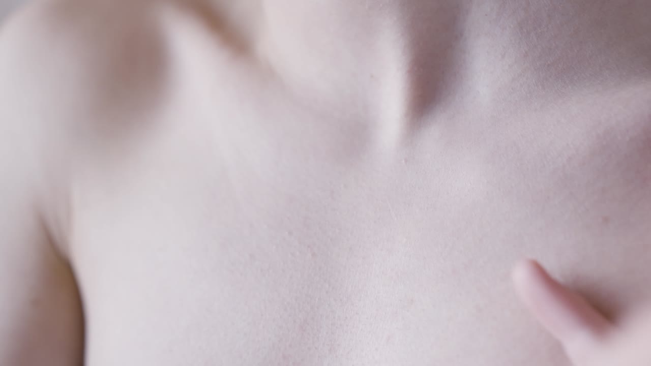 여성의 어깨와 가 지역