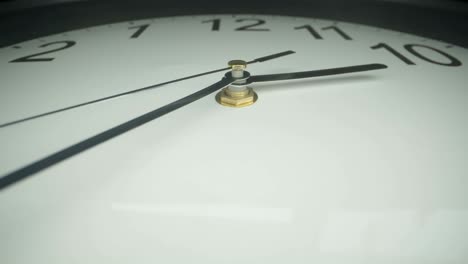 the white quartz wall clock on a closer look