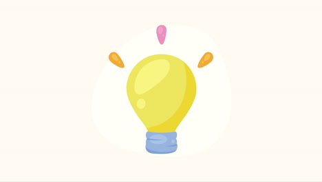 bulb light energy power animation