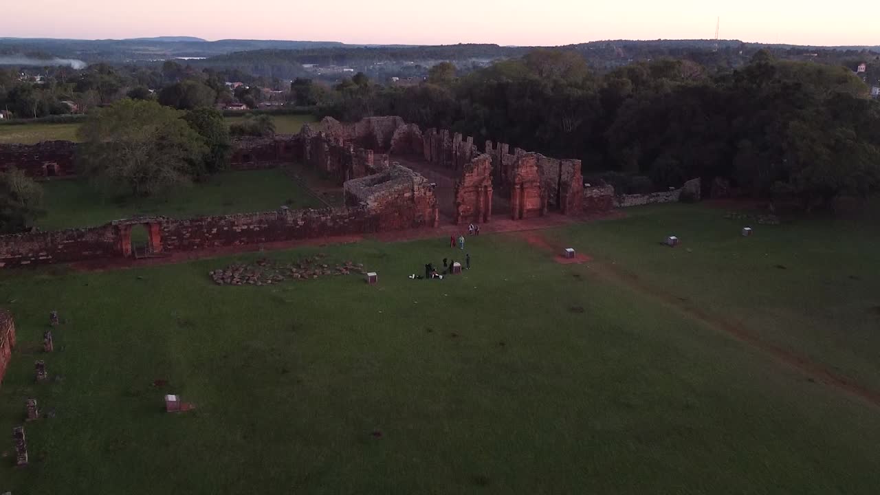 아르헨티나 의 산 이냐시오 유적 의 공중 사진