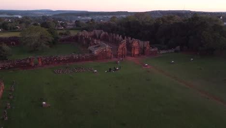 aerial view of the san ignacio ruinas, argentina