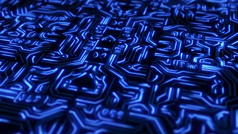 Abstract Glowing Circuit Board Pattern