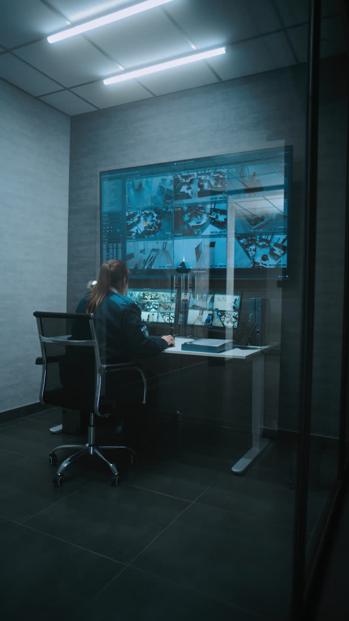 sala de control de vigilancia de seguridad