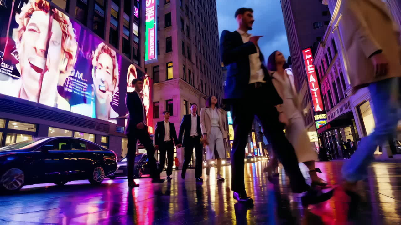 밤의 도시 거리