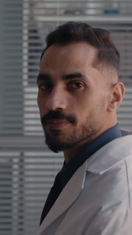 portrait of a scientist in lab coat