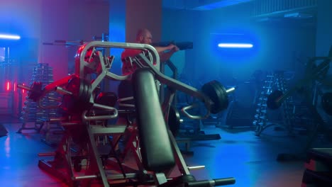man working out in a gym