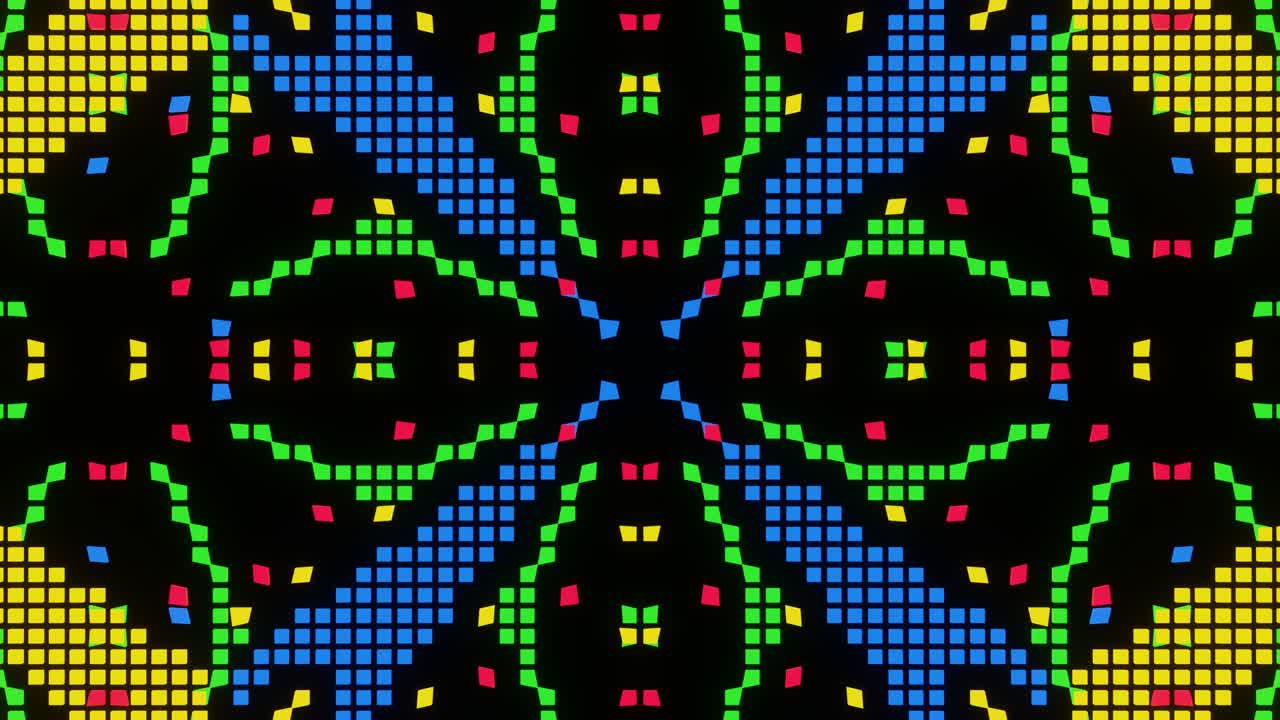 animación en bucle de vj del mosaico de píxeles ver21