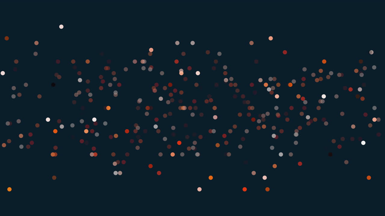 pequeños destellos de neón voladores aleatorios en una galaxia oscura