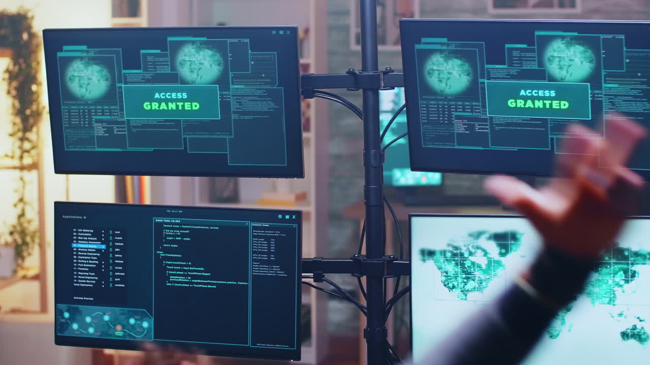 Cyber criminal excited after a successful hack