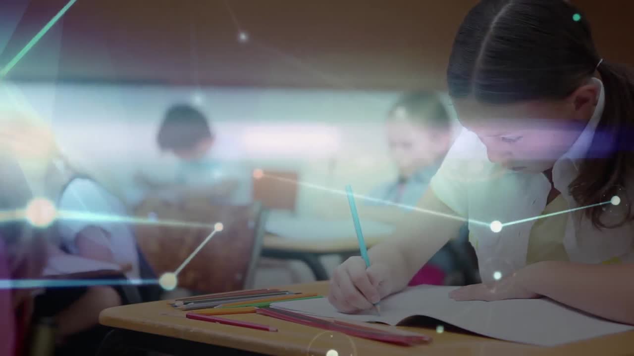 여학생들의 글쓰기를 통한 연결 네트워크의 애니메이션