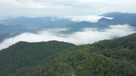 impresionante paisaje de serra do mar con niebla, brasil