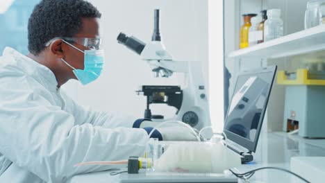 scientist working on a project in a laboratory