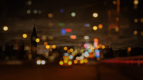 bokeh de una calle concurrida de la ciudad