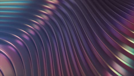 abstract iridescent metal waves background