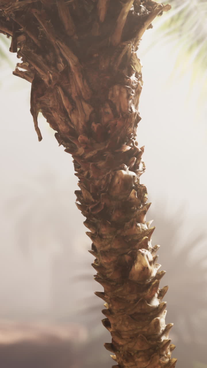 cerca del tronco de una palmera