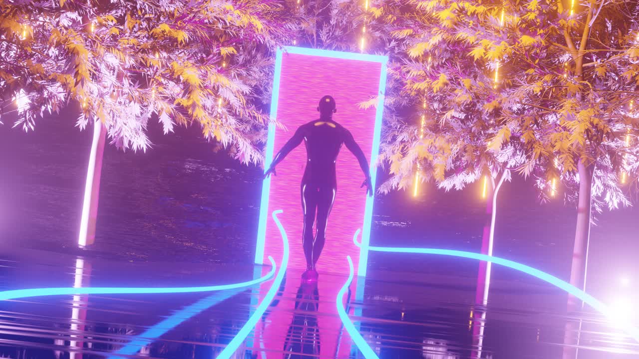 Cyberpunk Portal Scene