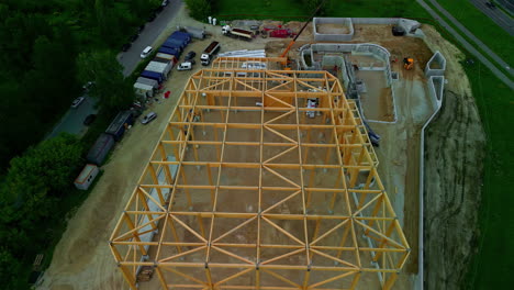 Marco-Estructural-De-Un-Edificio-En-Construcción.-Aéreo