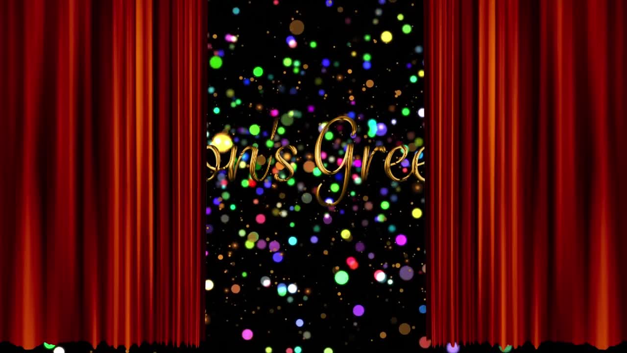 계절의 애니메이션 축하 크리스마스에 다채로운 반점 위에 텍스트