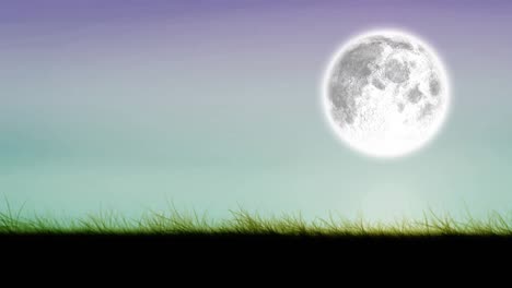 animation of start text over sky with moon