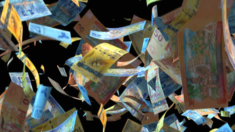 falling money