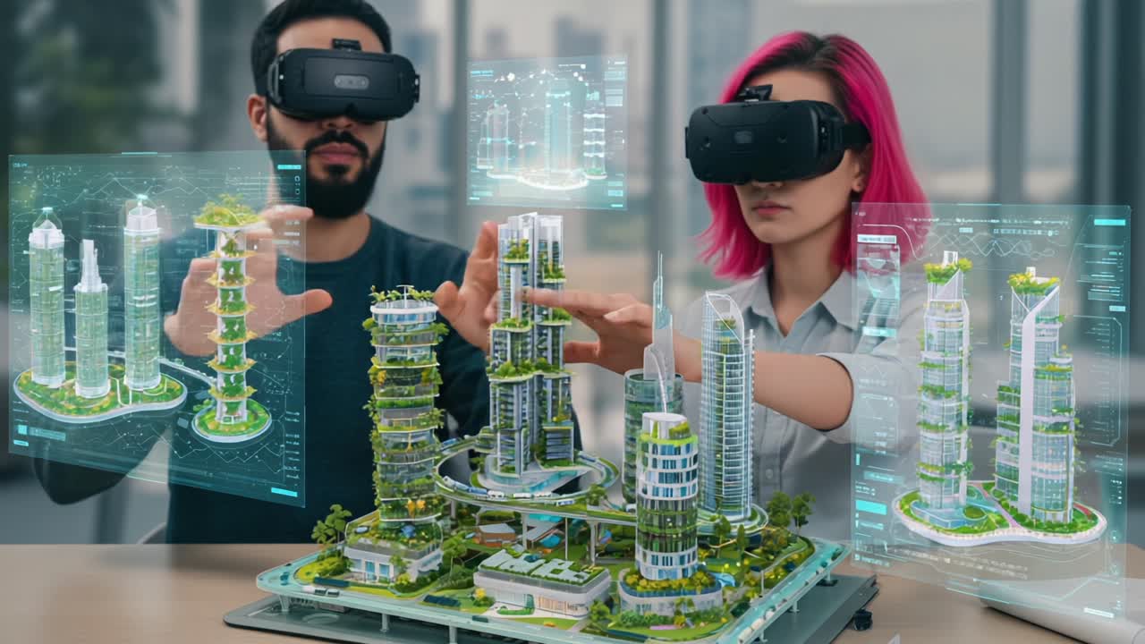 Exploring Future Architecture Through Virtual Reality: Innovative Design Concepts and Sustainable Urban Planning in a High-Tech Environment