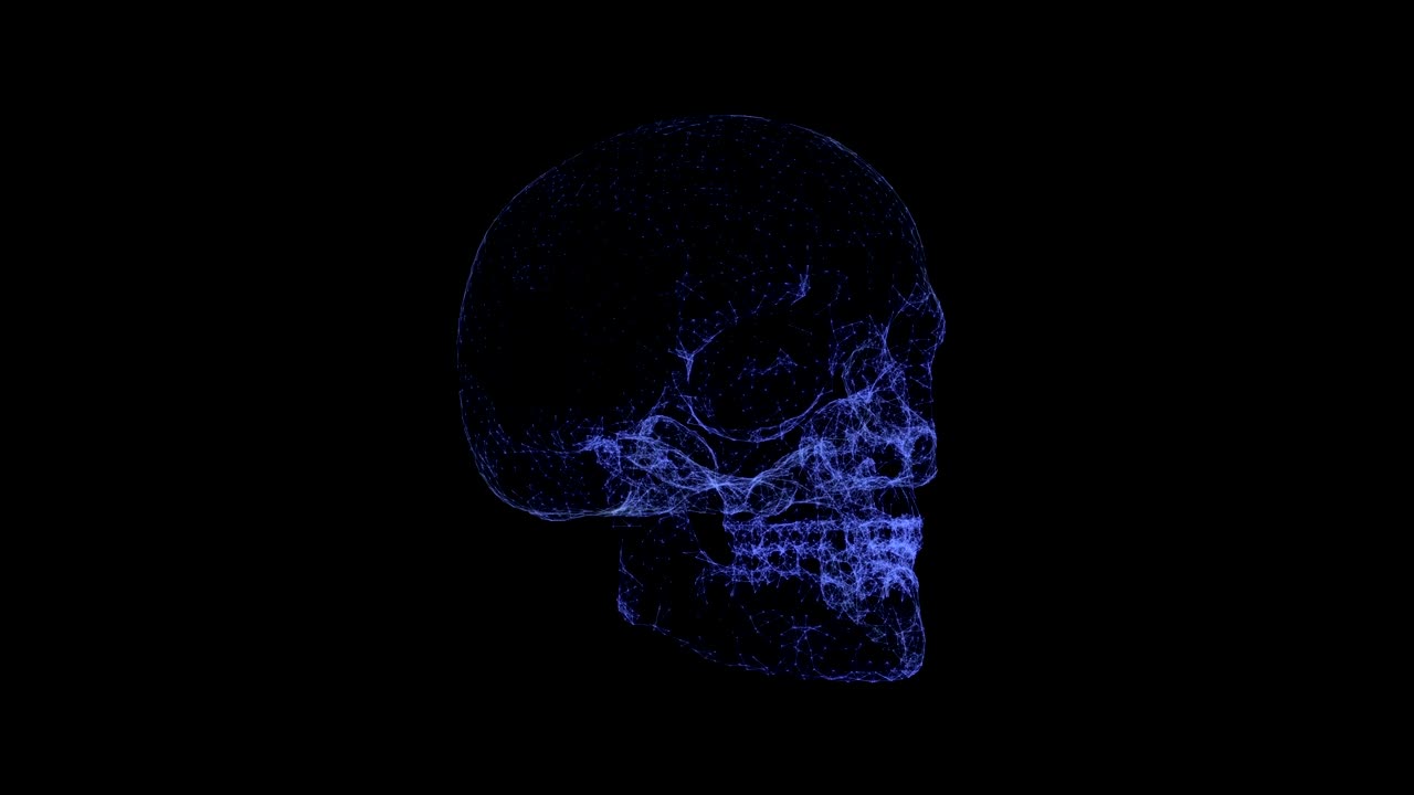 анимация черепа lop 4k