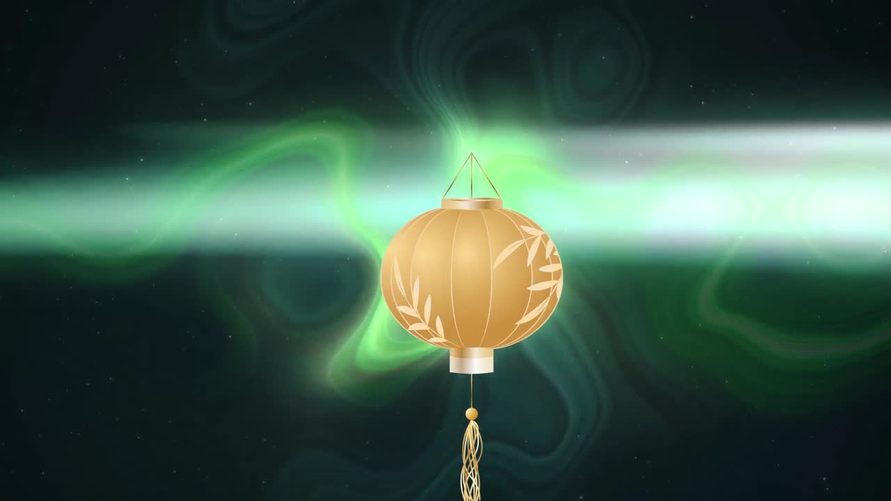 어두운 배경 에 기하학적 인 네온 모양 위 에 있는 등불 의 애니메이션