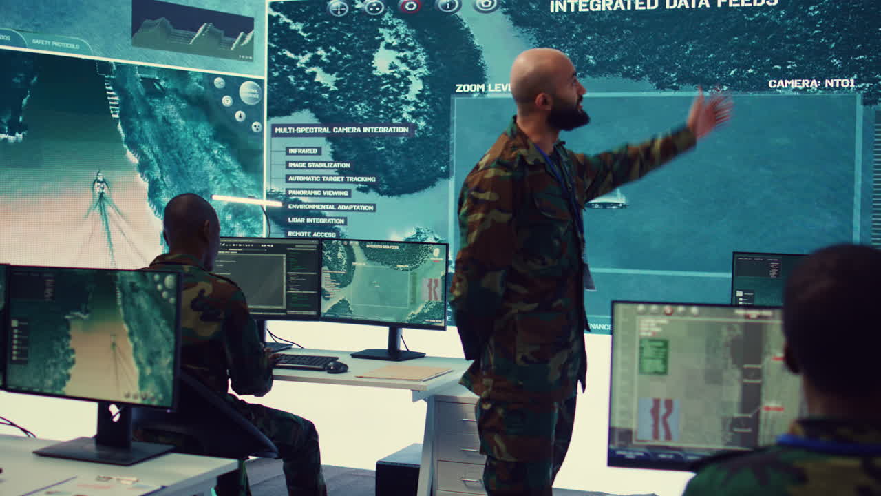 teniente general coordinando sus tropas del ejército para operaciones militares complejas