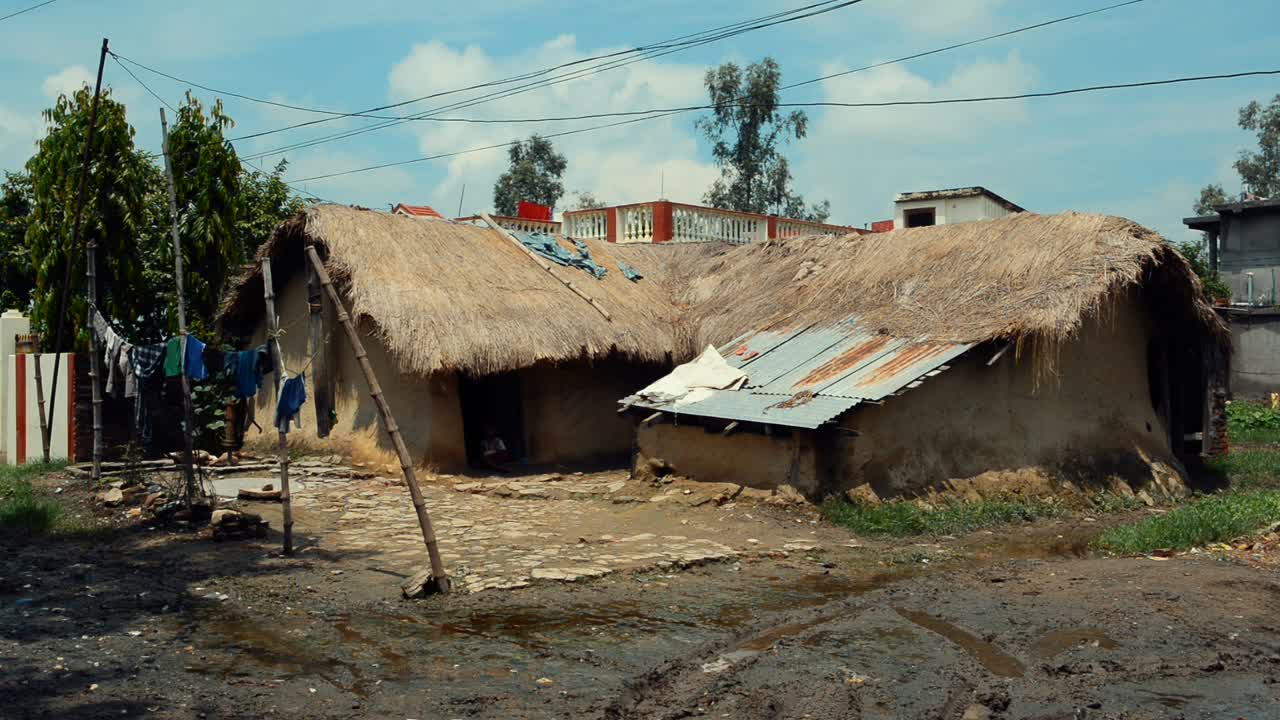 Hut in slum of Nepal