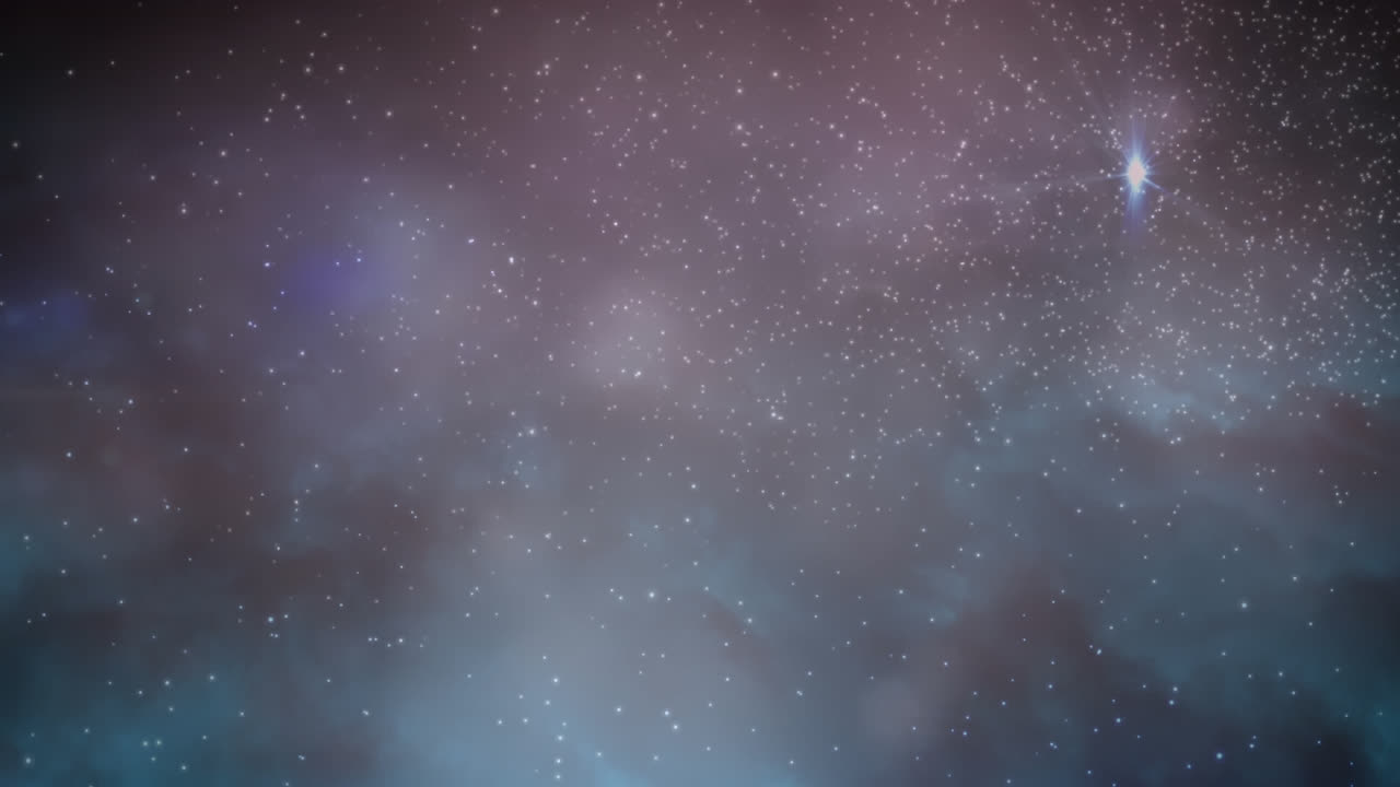 불꽃놀이와 밤하늘에 반이는 크리스마스 별의 애니메이션