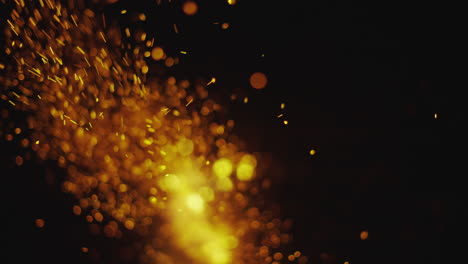 fire sparks at night