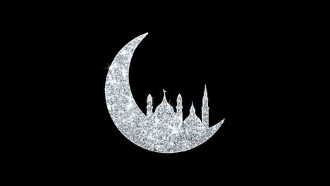 mosque in moon animation