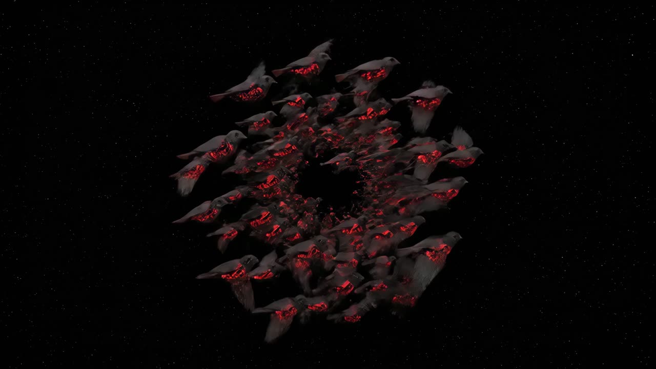 Abstract Swarm of Birds