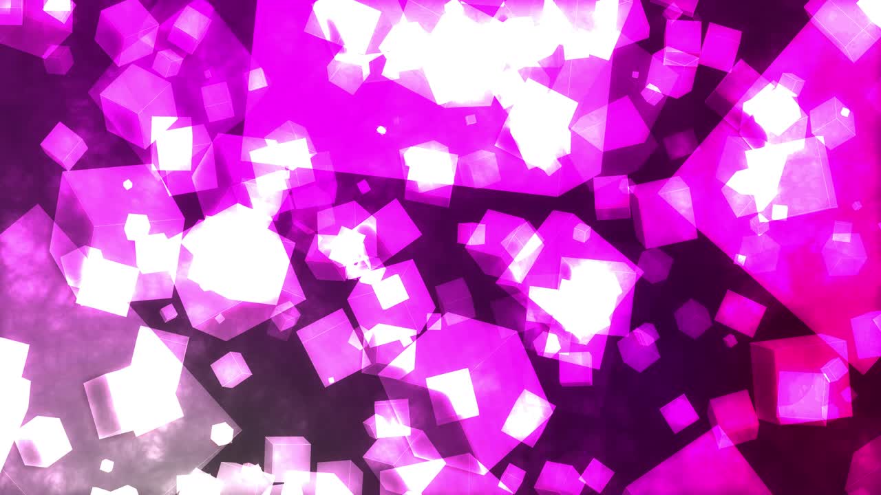 큐브 떠다니는 입자 애니메이션 모션 그래픽