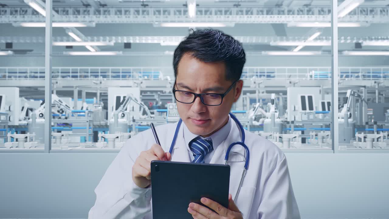 製造プロセスを検査する医師