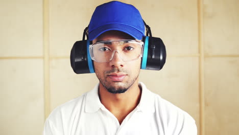 construction worker in safety gear